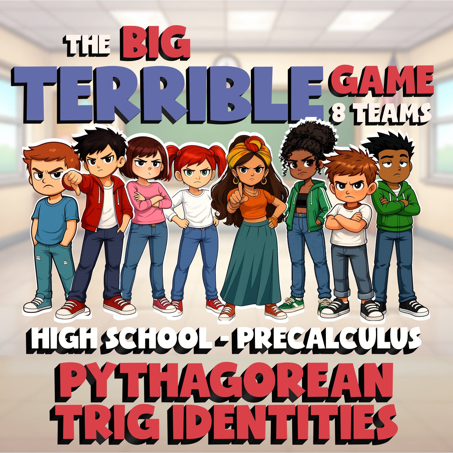 Pythagorean Trig Identities BIG TERRIBLE GAME - No Prep PreCalculus Math Review
