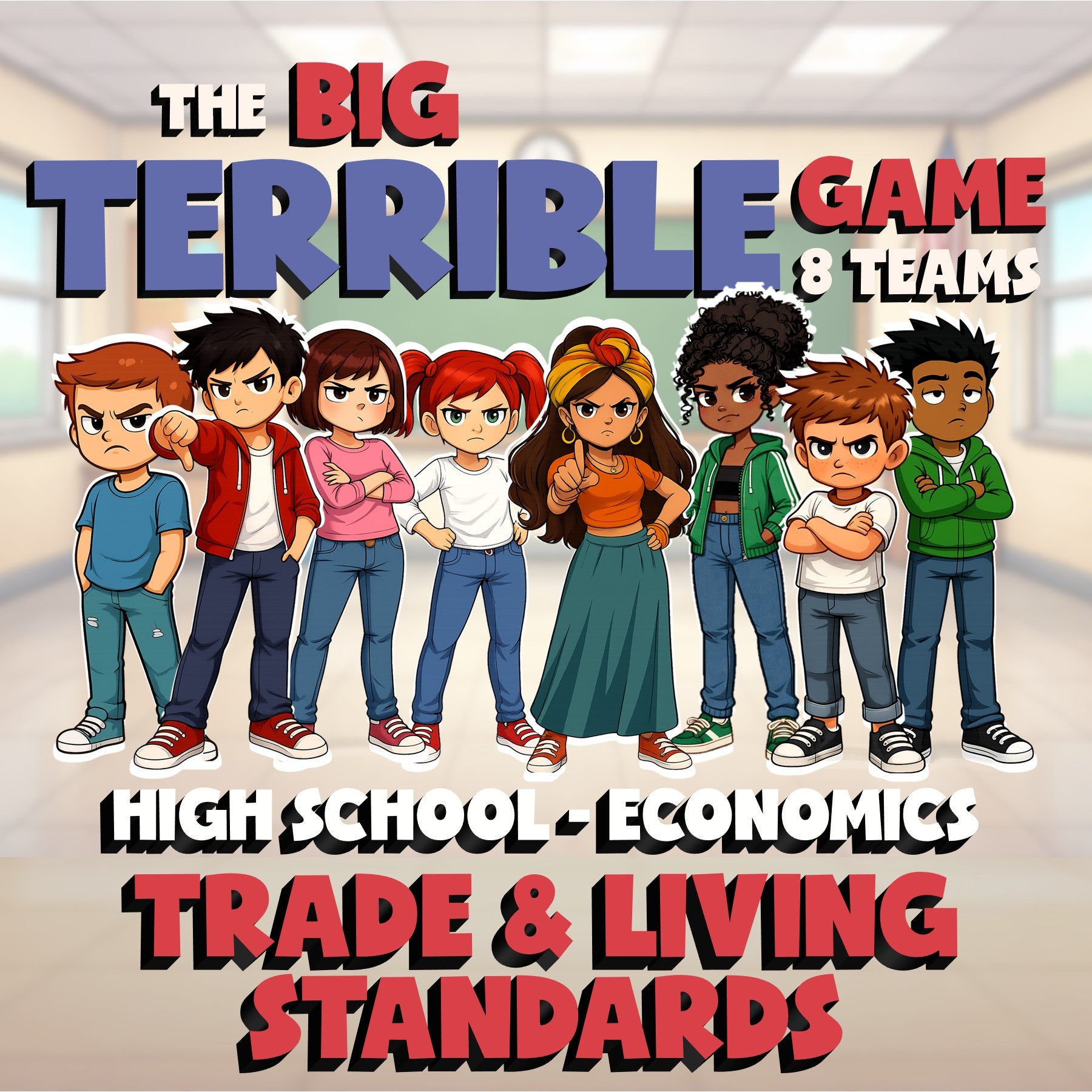 Trade & Living Standards BIG TERRIBLE GAME - No Prep Economics Review Activity