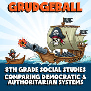 Comparing Democratic & Authoritarian Systems GRUDGEBALL Socials Game - Grade 8