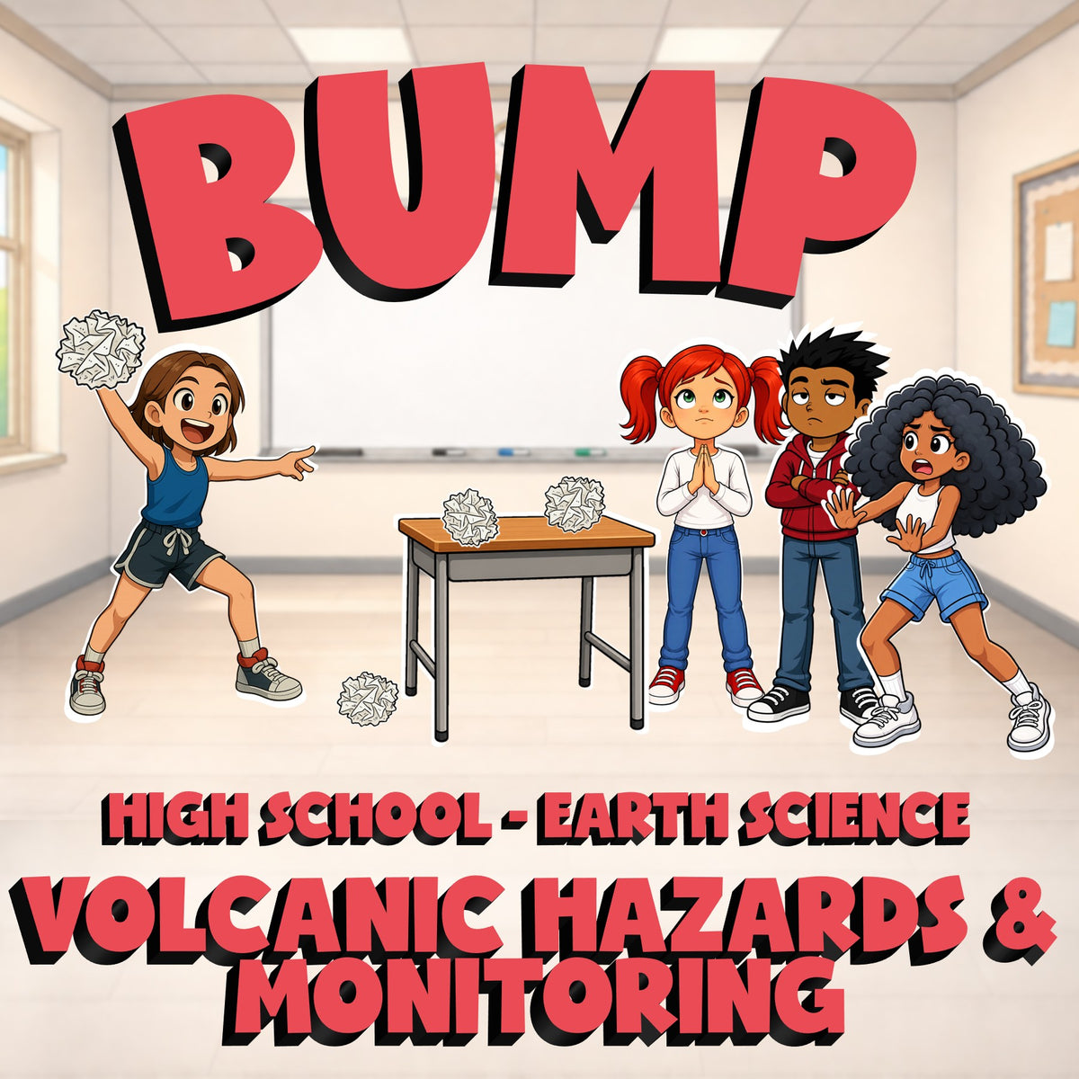 Volcanic Hazards & Monitoring BUMP Game - No Prep Earth Science Review Activity