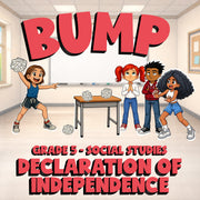 Declaration of Independence BUMP Socials Game - No Prep Grade 5 Review Activity