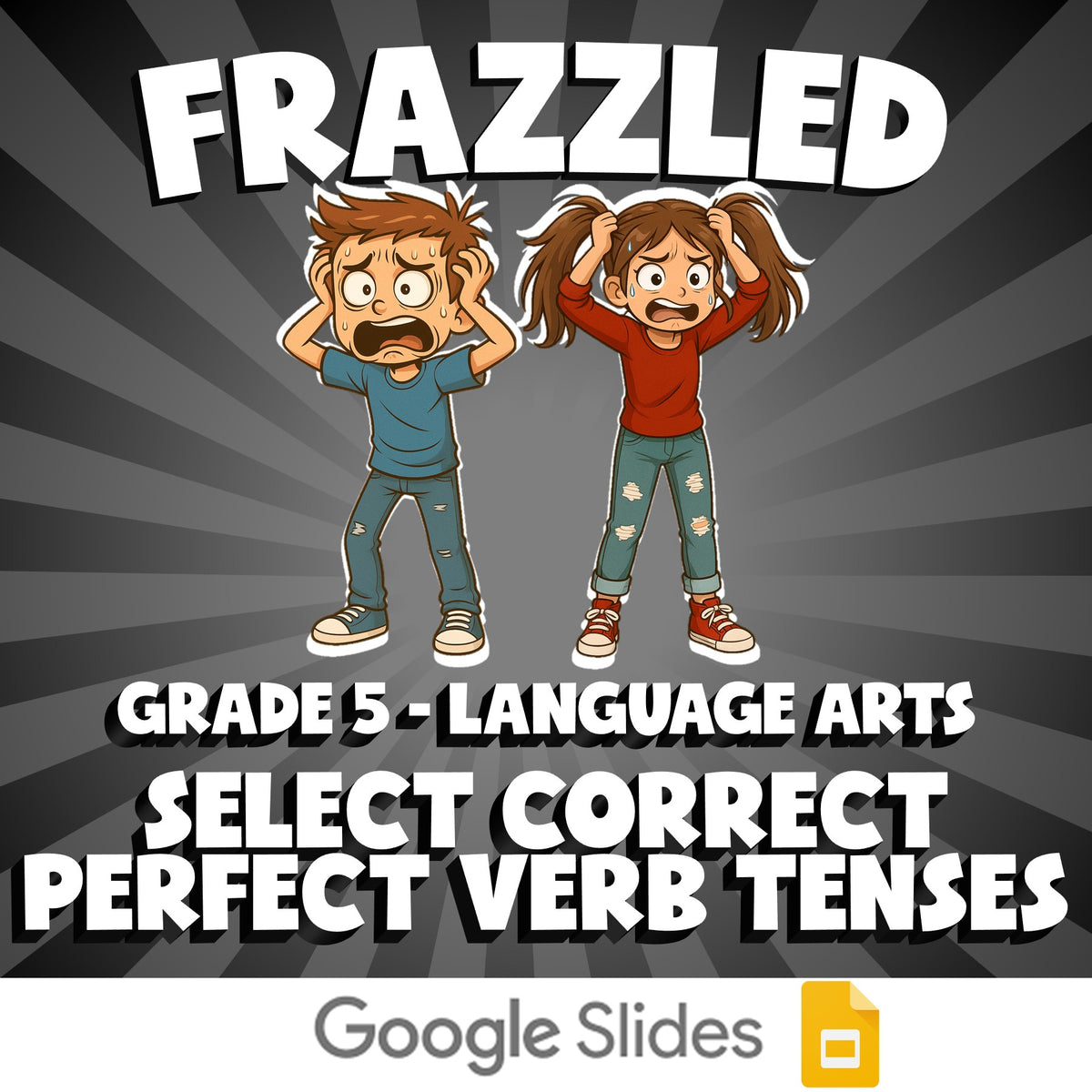Select Correct Perfect Verb Tenses FRAZZLED ELA Game - No Prep Grade 5 Review