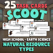 Natural Resource Types SCOOT TASK CARDS Game - No Prep Earth Science Review