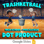 Dot Product TRASHKETBALL Math Game - No Prep PreCalculus Review Activity