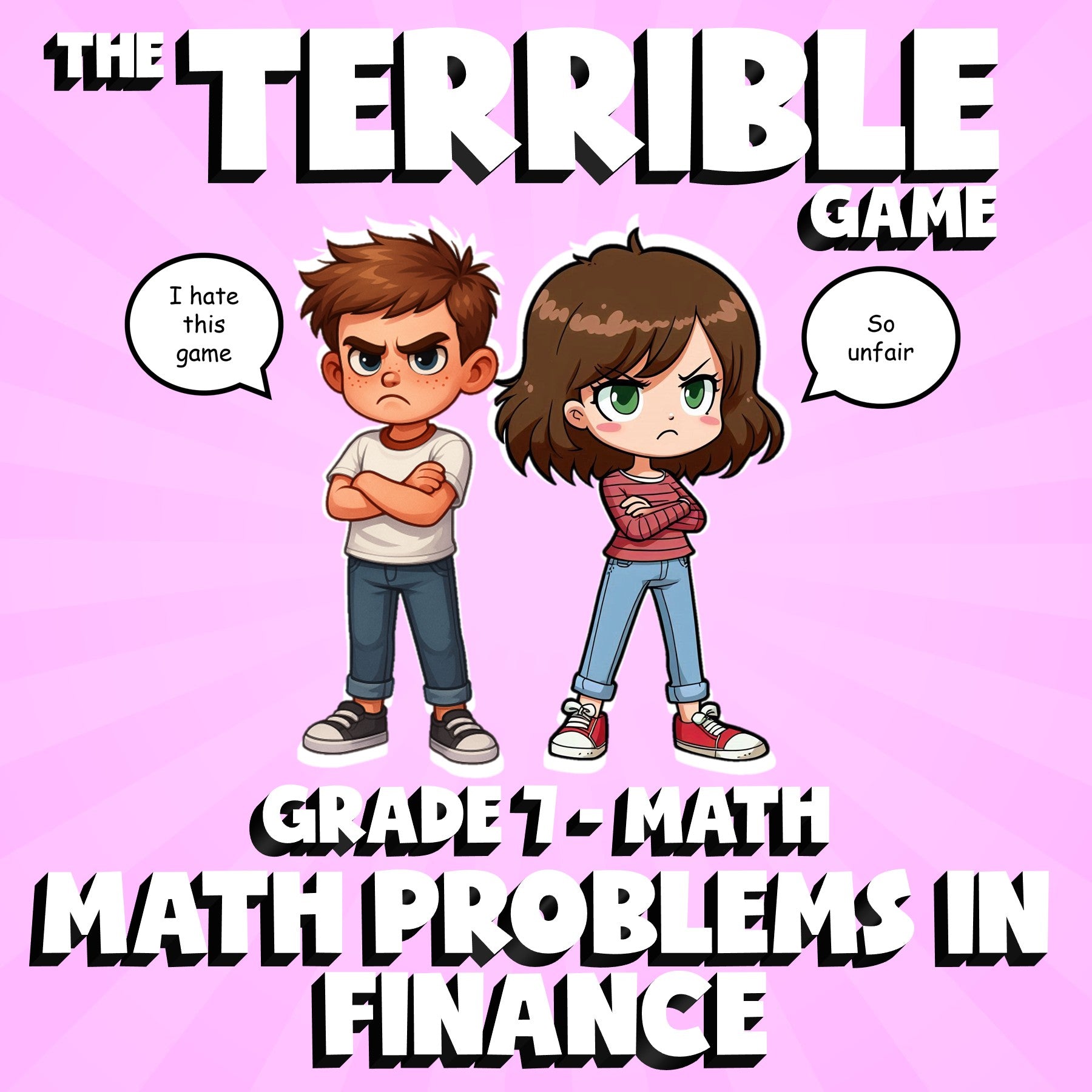 Math Problems in Finance THE TERRIBLE GAME - No Prep Grade 7 Math Review