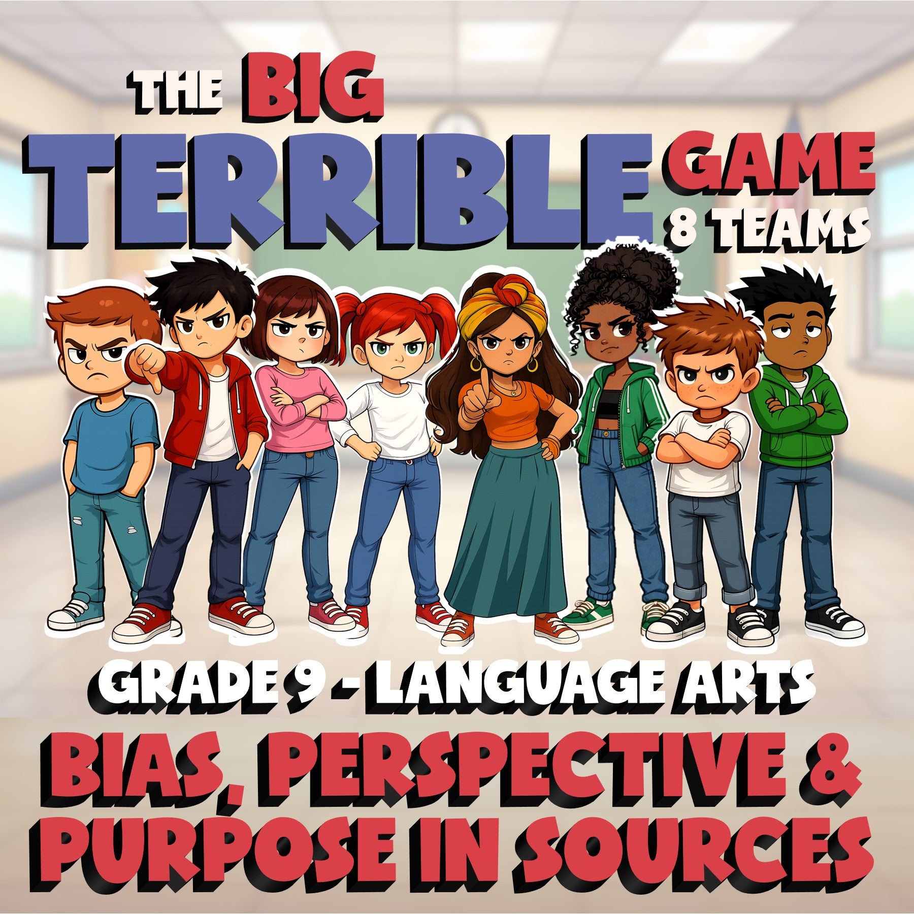 Bias, Perspective & Purpose in Sources BIG TERRIBLE GAME - Grade 9 ELA Review