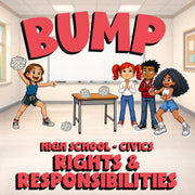 Rights & Responsibilities BUMP Civics Game - No Prep Review Activity