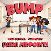 Using Midpoints BUMP Math Game - No Prep Geometry Review Activity
