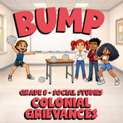 Colonial Grievances BUMP Socials Game - No Prep Grade 8 Review Activity