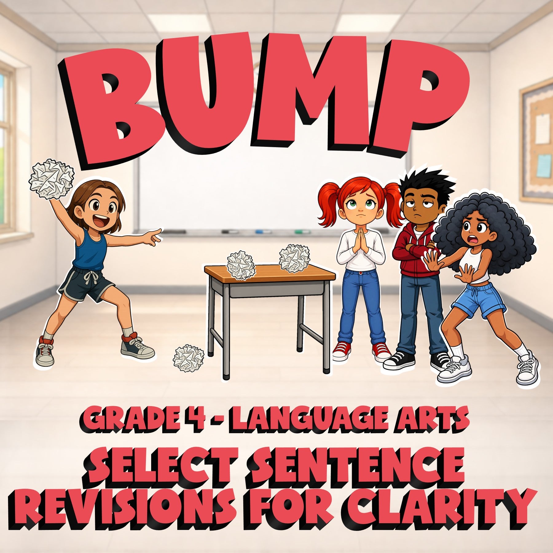 Select Sentence Revisions for Clarity BUMP ELA Game - No Prep Grade 4 Review