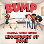 Geography of Rome BUMP Socials Game - No Prep Grade 6 Review Activity