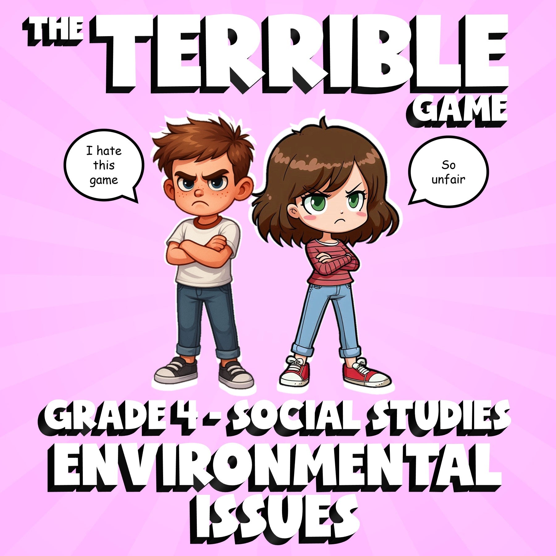 Environmental Issues THE TERRIBLE GAME - No Prep Grade 4 Socials Review Activity