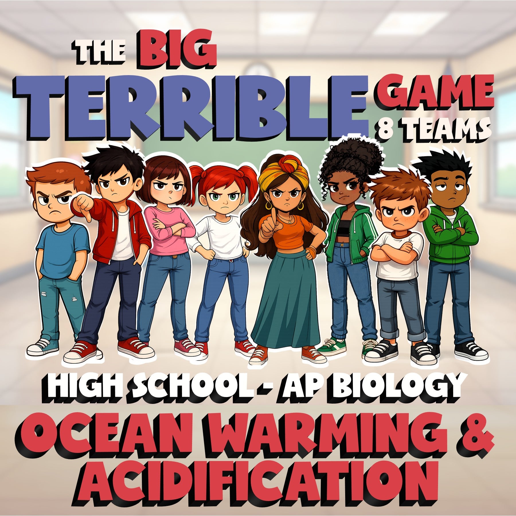 Ocean Warming & Acidification BIG TERRIBLE GAME - AP Biology Science Review