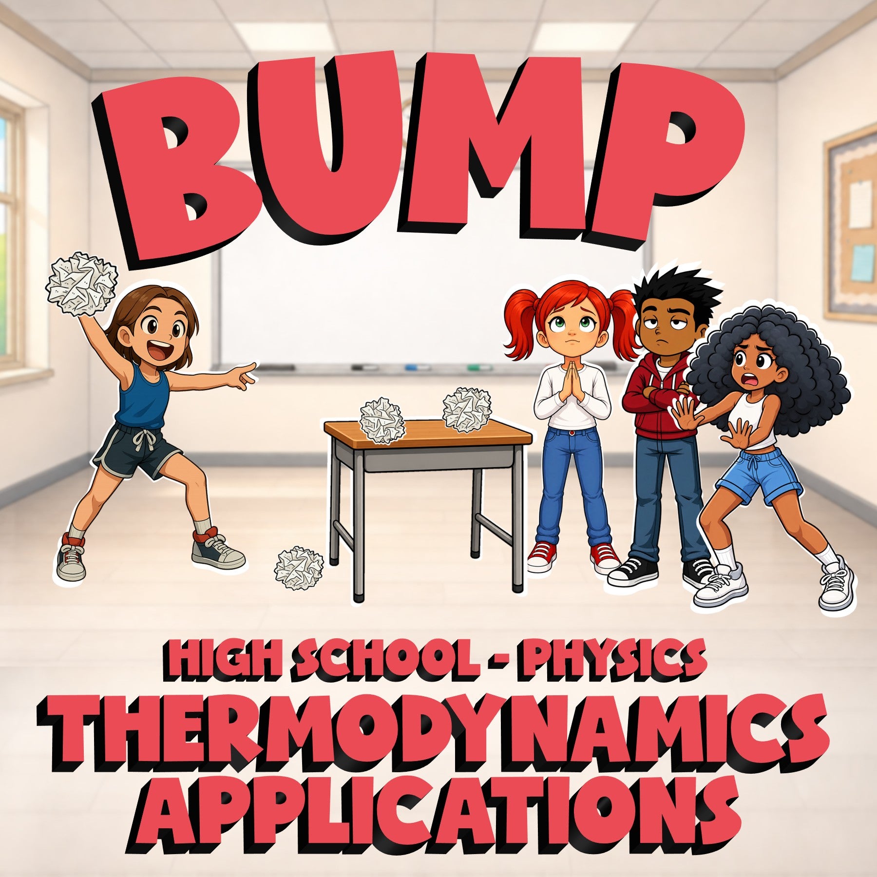 Thermodynamics Applications BUMP Science Game - No Prep Physics Review Activity