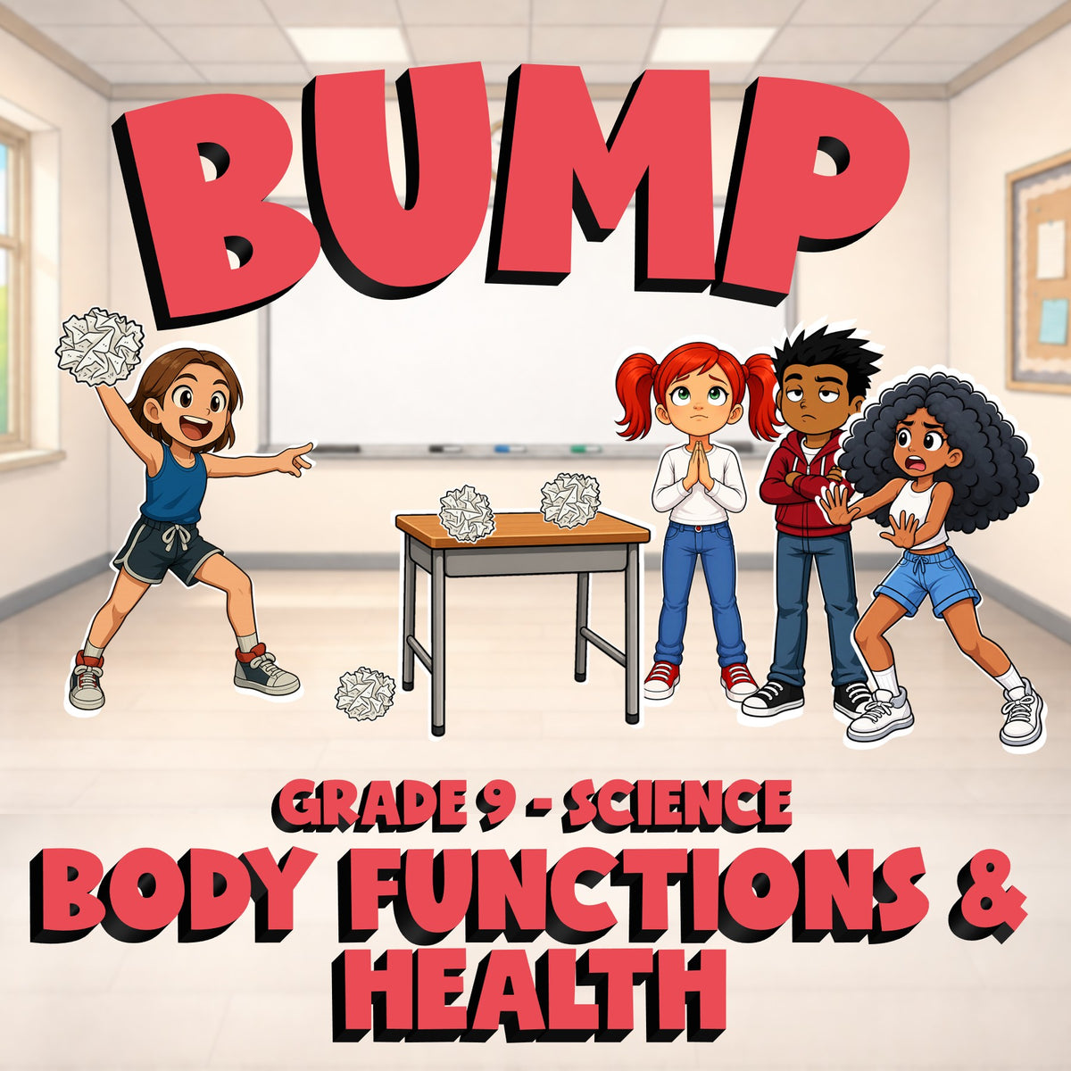 Body Functions & Health BUMP Science Game - No Prep Grade 9 Review Activity