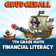 Financial Literacy GRUDGEBALL Math Game - No Prep Grade 7 Review Activity
