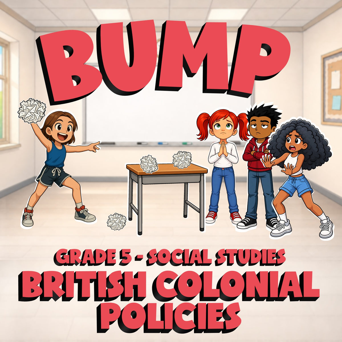 British Colonial Policies BUMP Socials Game - No Prep Grade 5 Review Activity