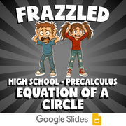 Equation of a Circle FRAZZLED Math Game - No Prep PreCalculus Review Activity