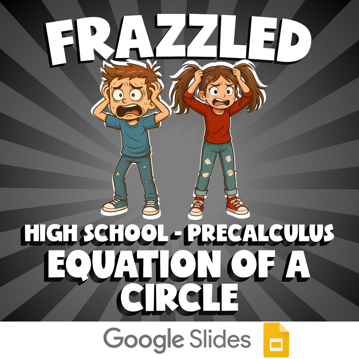 Equation of a Circle FRAZZLED Math Game - No Prep PreCalculus Review Activity