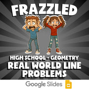 Real World Line Problems FRAZZLED Math Game - No Prep Geometry Review Activity
