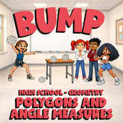 Polygons and Angle Measures BUMP Math Game - No Prep Geometry Review Activity