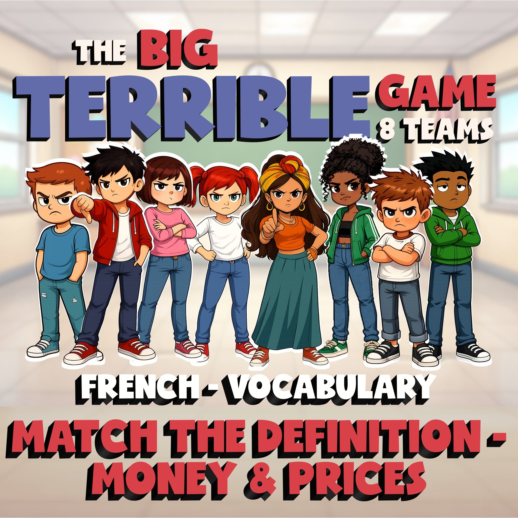 Match the Definition - Money & Prices BIG TERRIBLE GAME - French Exercise