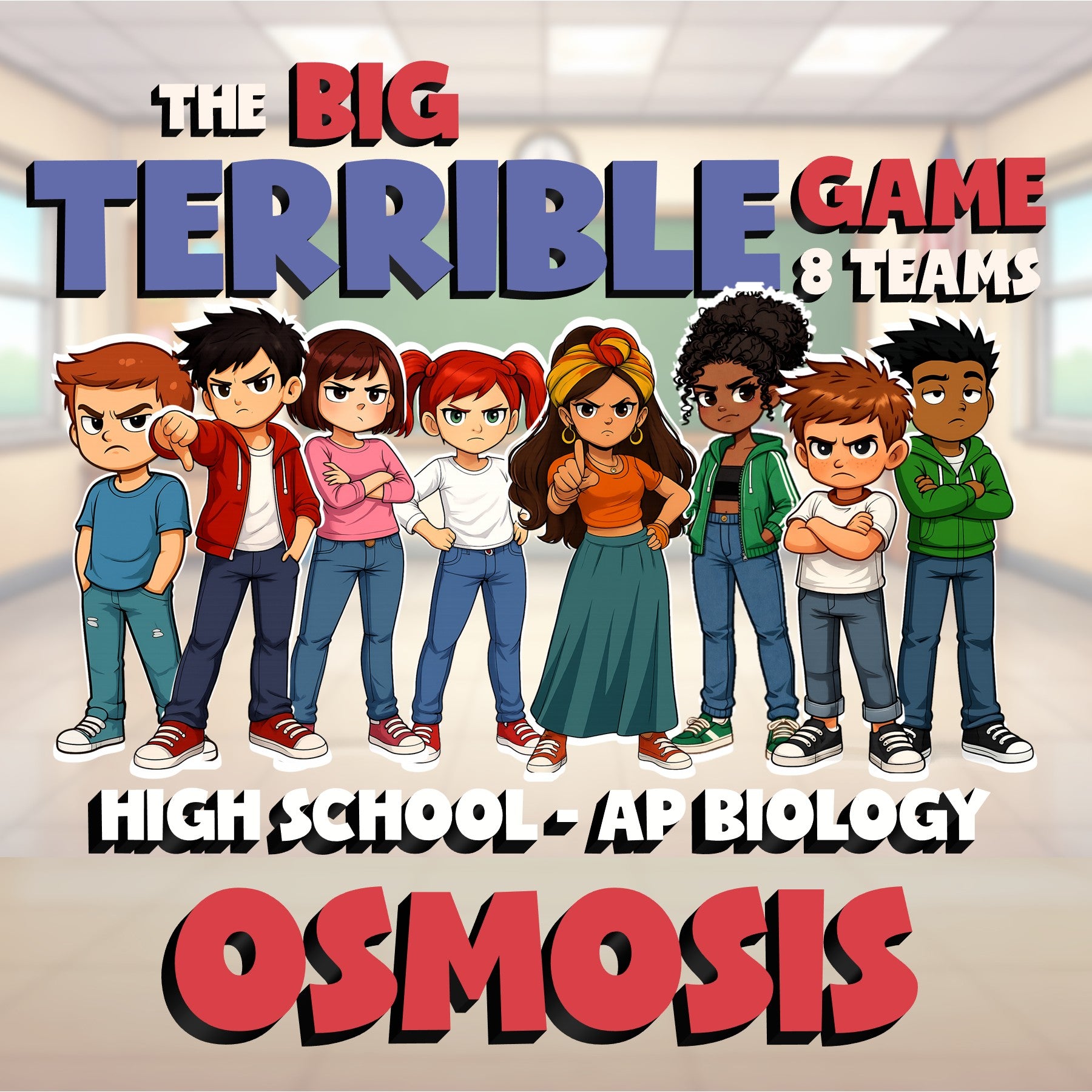 Osmosis BIG TERRIBLE GAME - No Prep AP Biology Science Review Activity