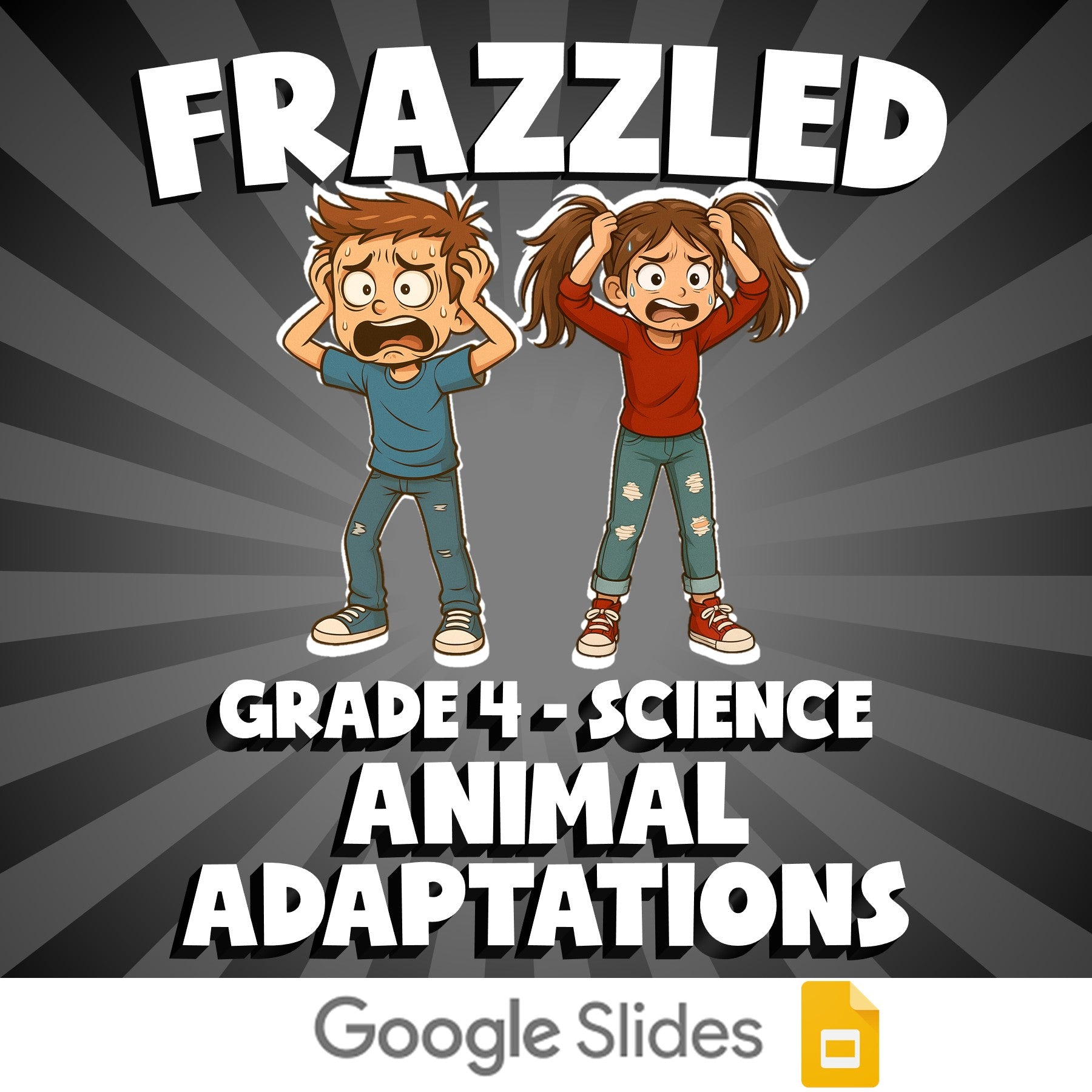 Animal Adaptations FRAZZLED Science Game - No Prep Grade 4 Review Activity