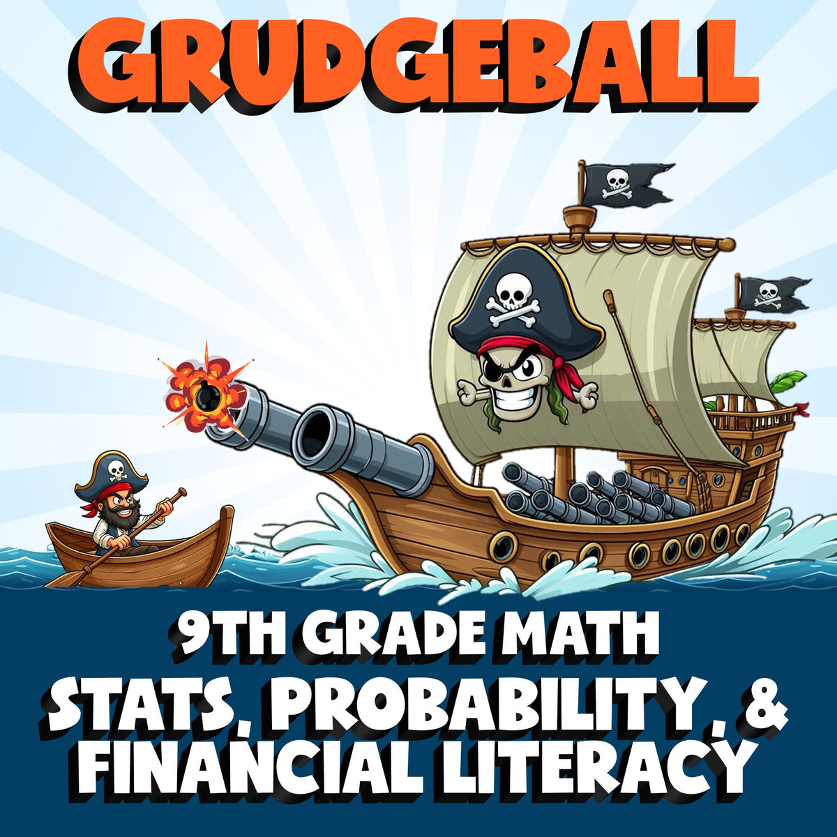 Stats, Probability, & Financial Literacy GRUDGEBALL Math Game - No Prep Grade 9