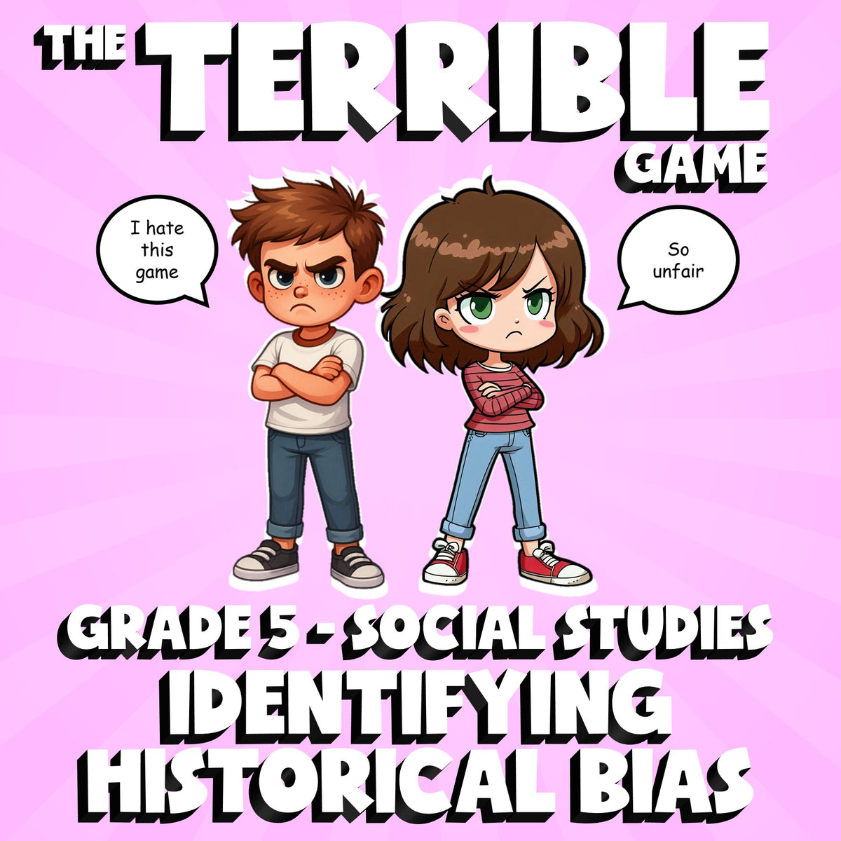 Identifying Historical Bias THE TERRIBLE GAME - No Prep Grade 5 Socials Review