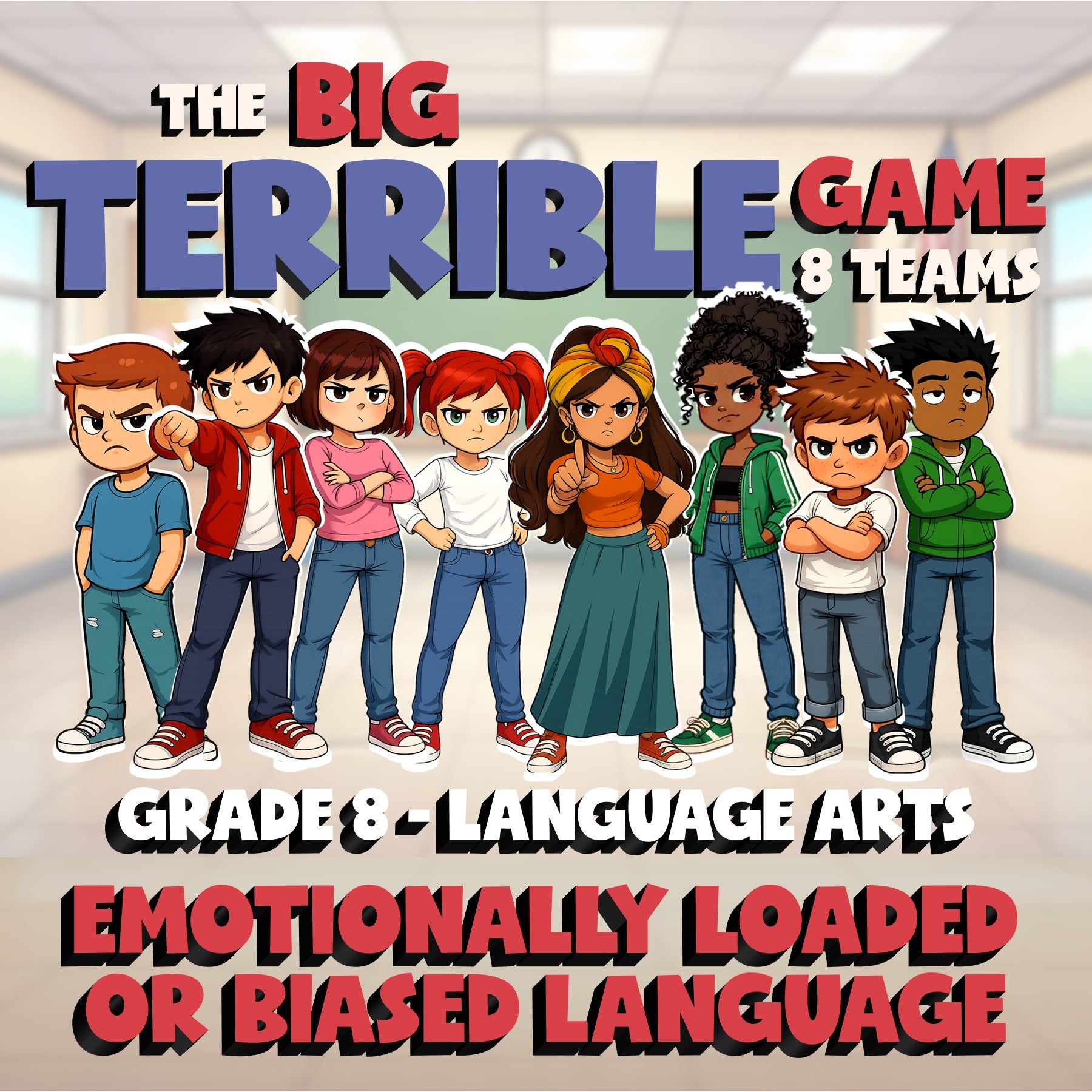 Emotionally Loaded or Biased Language BIG TERRIBLE GAME - Grade 8 ELA Review