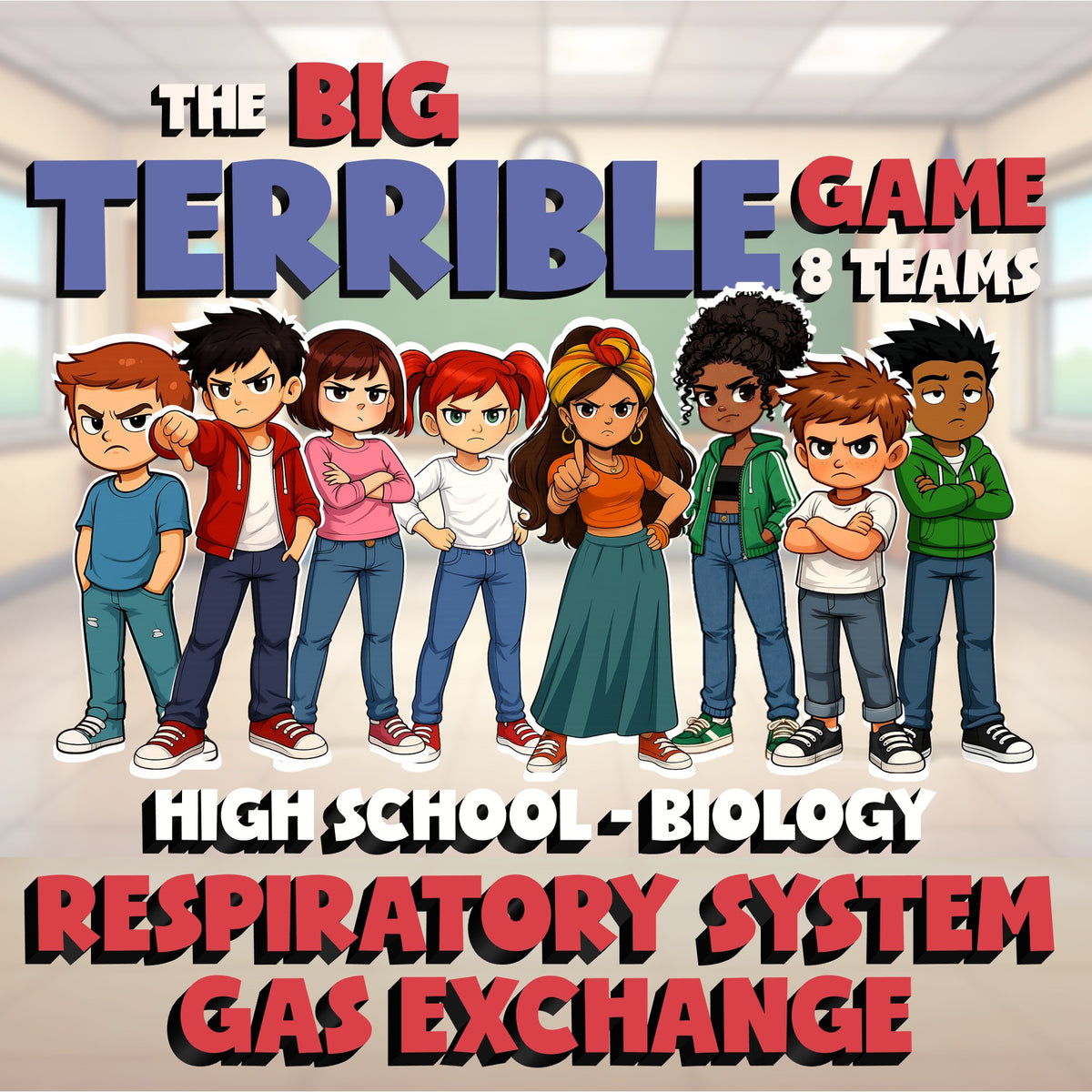 Respiratory System Gas Exchange BIG TERRIBLE GAME - Biology Science Review