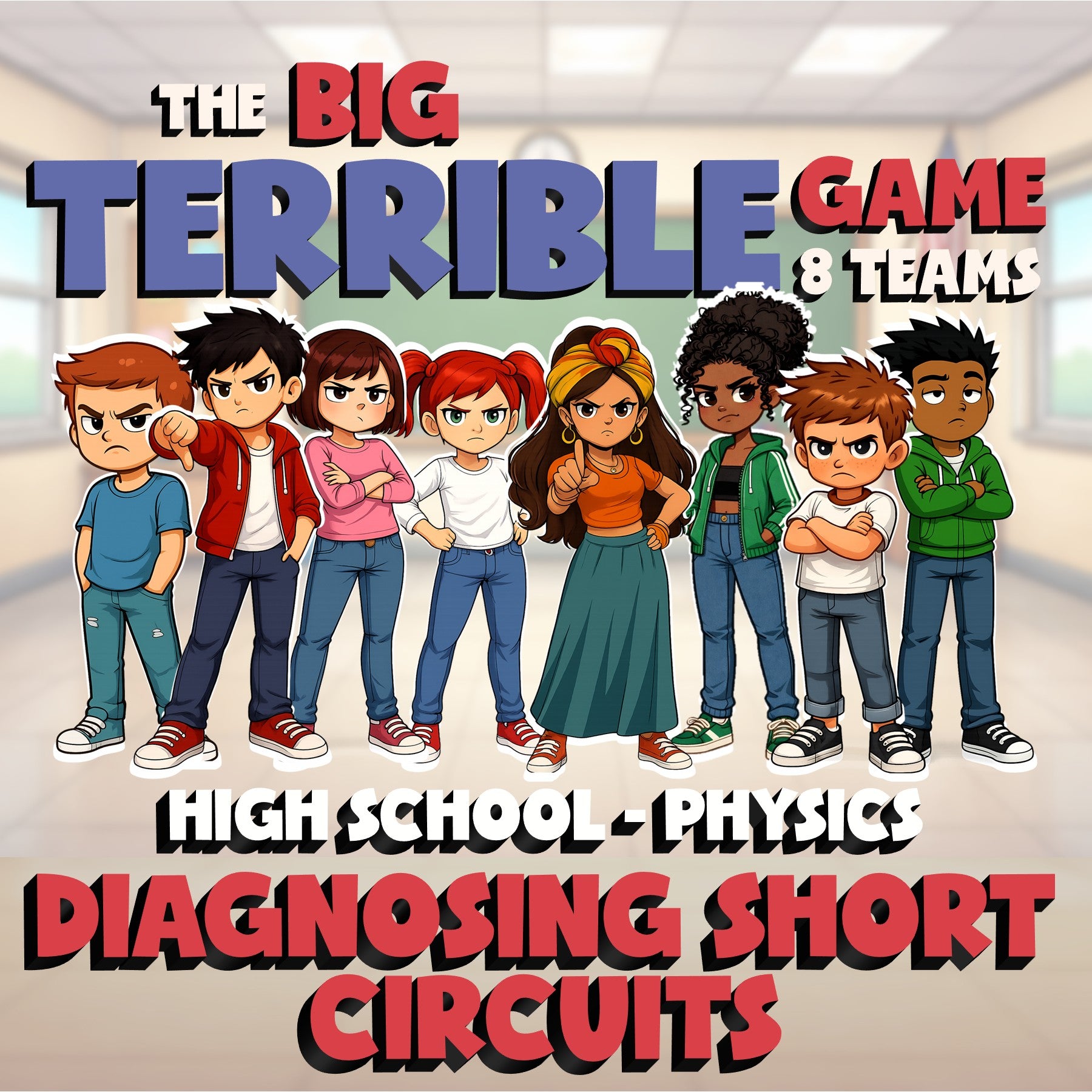 Diagnosing Short Circuits BIG TERRIBLE GAME - No Prep Physics Science Review