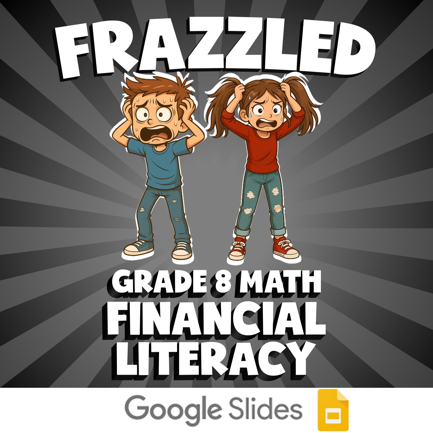 Financial Literacy FRAZZLED Math Game - No Prep Grade 8 Review Activity