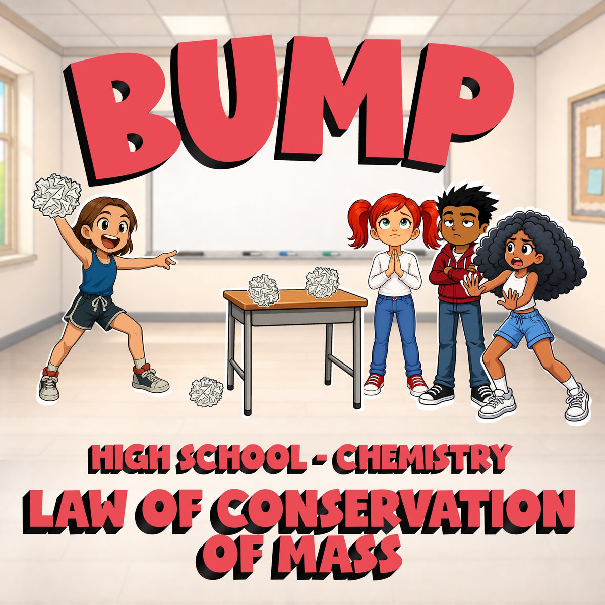 Law of Conservation of Mass BUMP Science Game - No Prep Chemistry Review
