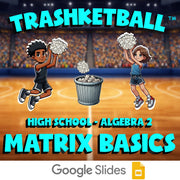 Matrix Basics TRASHKETBALL Math Game - No Prep Algebra 2 Review Activity