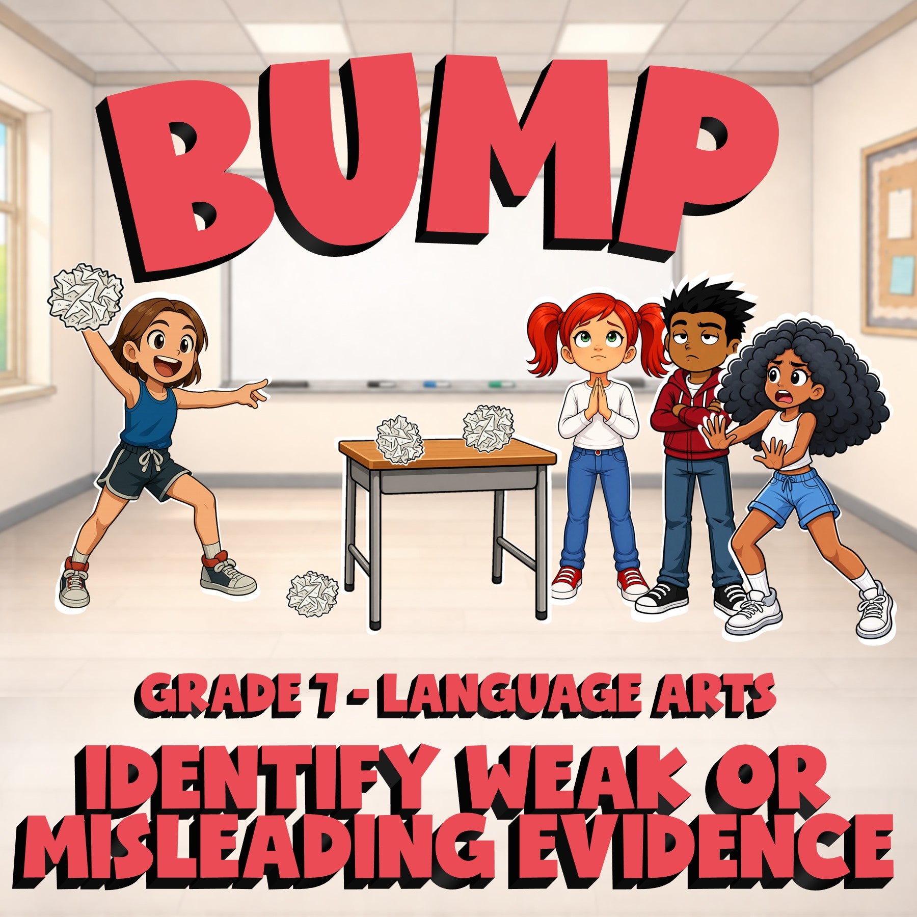 Identify Weak or Misleading Evidence BUMP ELA Game - No Prep Grade 7 Review