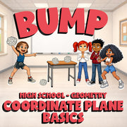 Coordinate Plane Basics BUMP Math Game - No Prep Geometry Review Activity