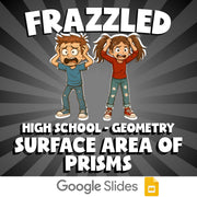 Surface Area of Prisms FRAZZLED Math Game - No Prep Geometry Review Activity