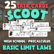 Basic Limit Laws SCOOT TASK CARDS Math Game - No Prep PreCalculus Review