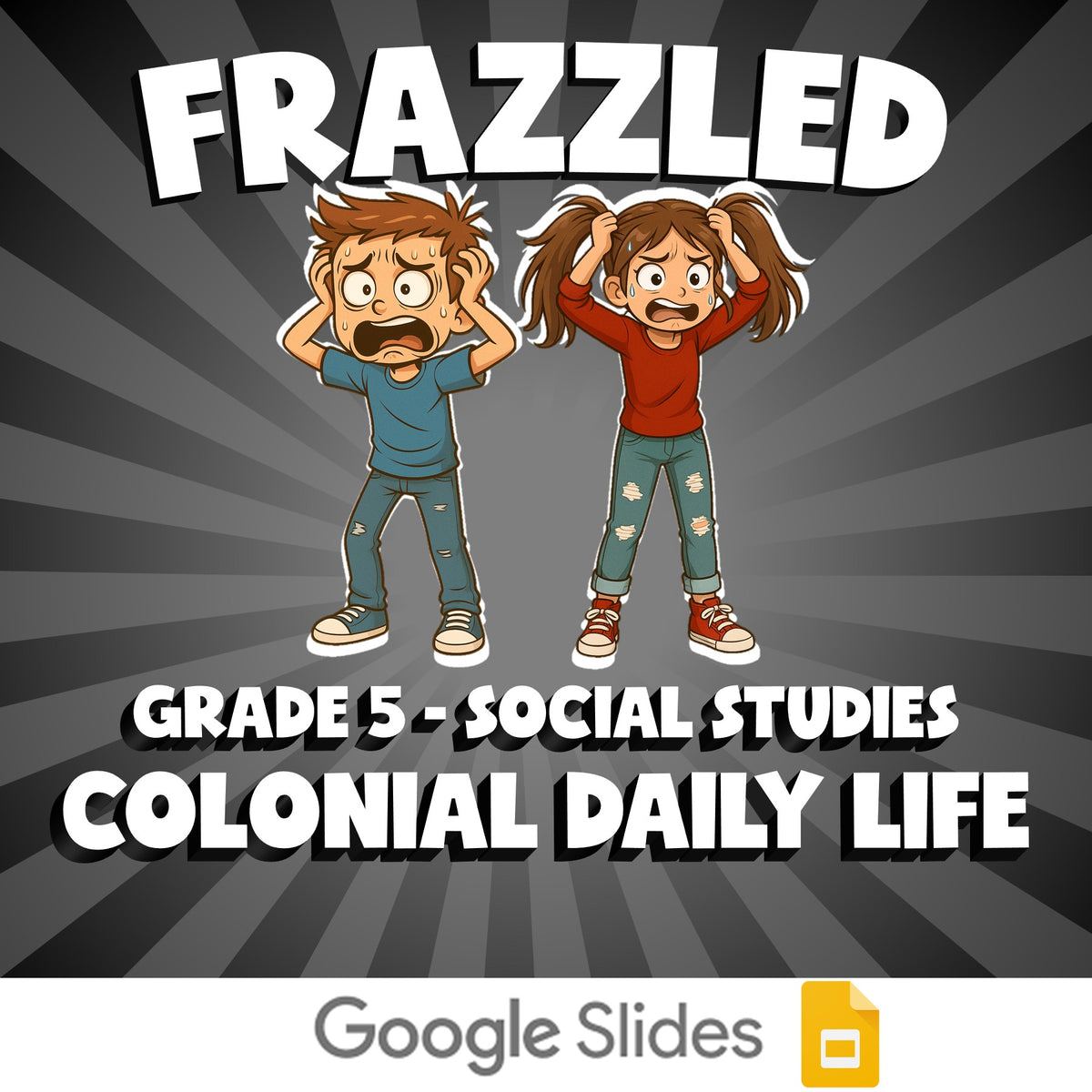 Colonial Daily Life FRAZZLED Socials Game - No Prep Grade 5 Review Activity