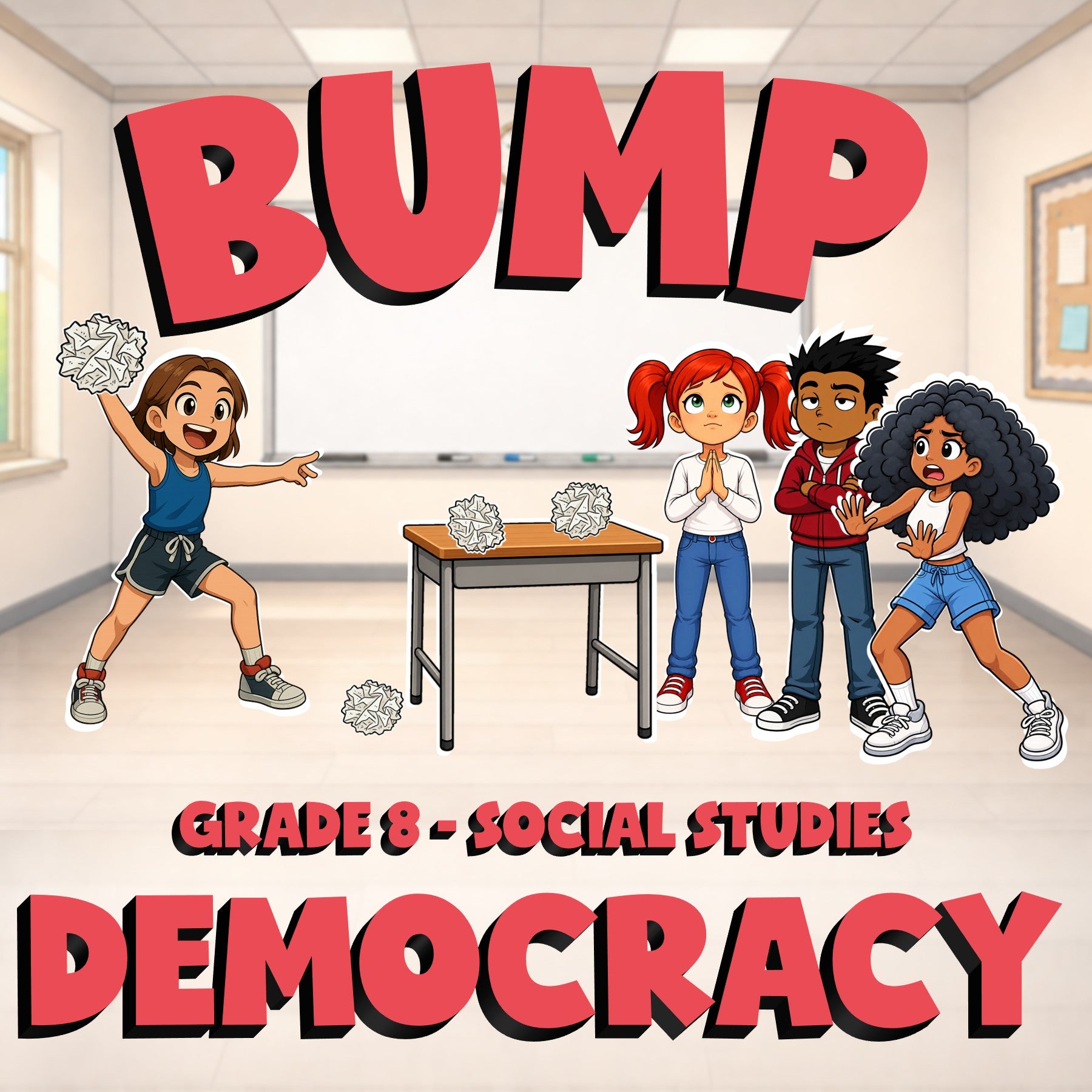 Democracy BUMP Socials Game - No Prep Grade 8 Review Activity