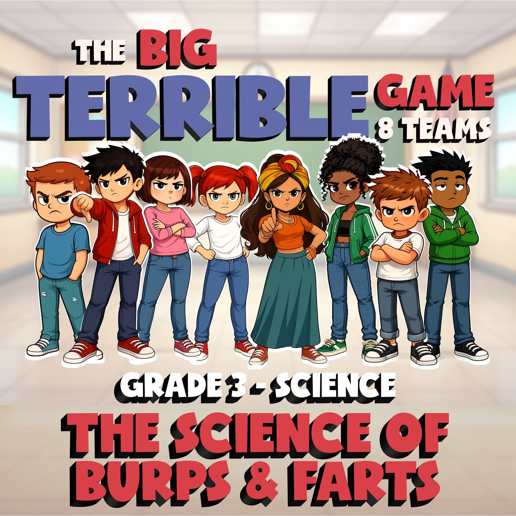 The Science of Burps & Farts BIG TERRIBLE GAME - No Prep Grade 3 Science Review