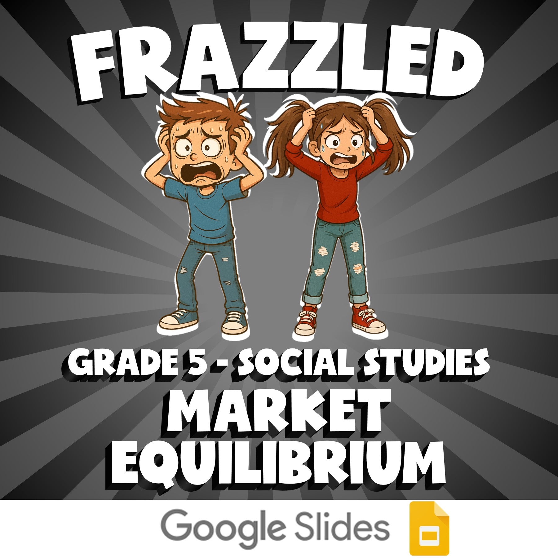 Market Equilibrium FRAZZLED Socials Game - No Prep Grade 5 Review Activity