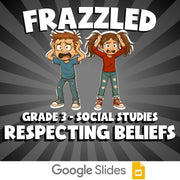Respecting Beliefs FRAZZLED Socials Game - No Prep Grade 3 Review Activity