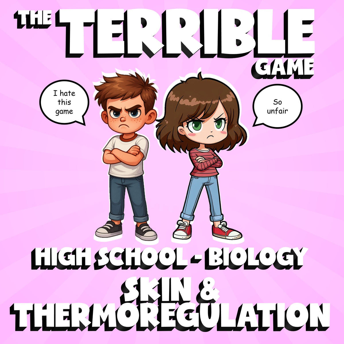 Skin & Thermoregulation THE TERRIBLE GAME - No Prep Biology Science Review