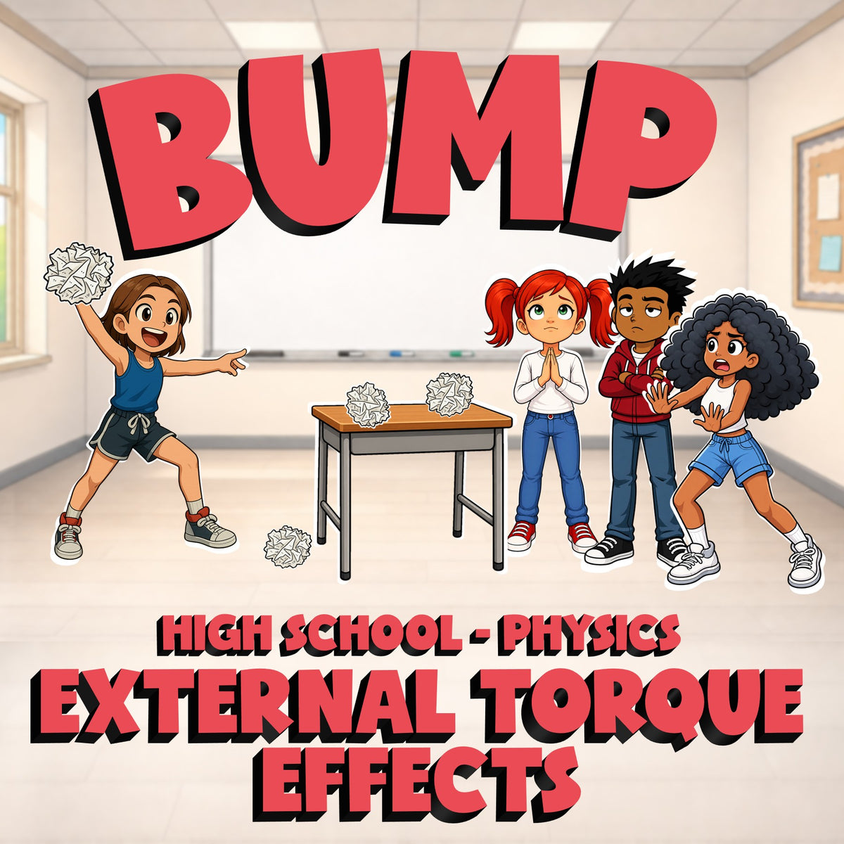 External Torque Effects BUMP Science Game - No Prep Physics Review Activity