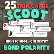 Bond Polarity SCOOT TASK CARDS Science Game - No Prep Chemistry Review Activity
