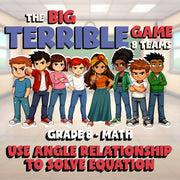 Use Angle Relationship to Solve Equation BIG TERRIBLE GAME - Grade 8 Math Review