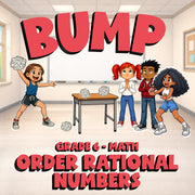 Order Rational Numbers BUMP Math Game - No Prep Grade 6 Review Activity